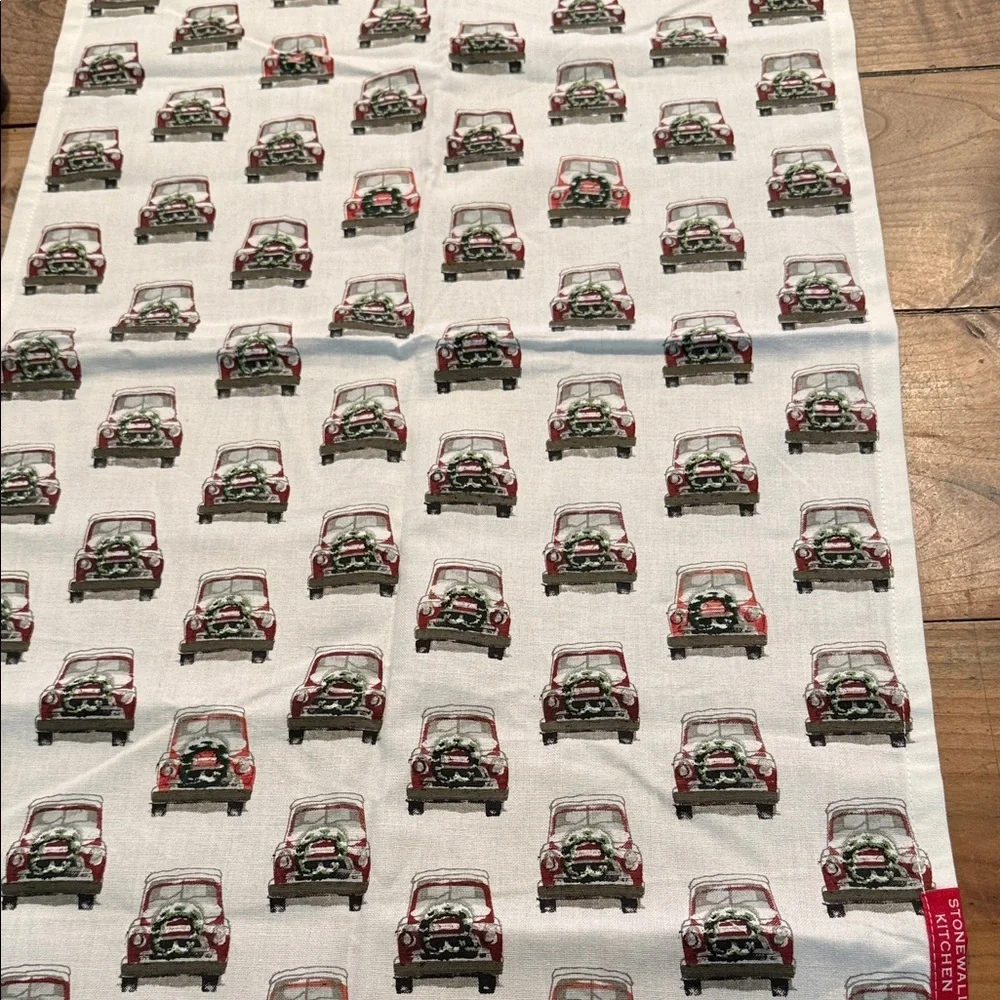 Stonewall Kitchen Vintage Truck Kitchen Towel - Red and White